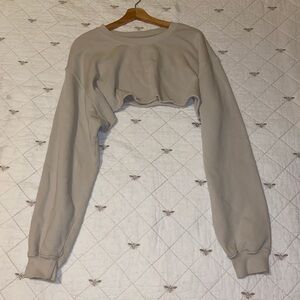 joah brown cutoff sweatshirt